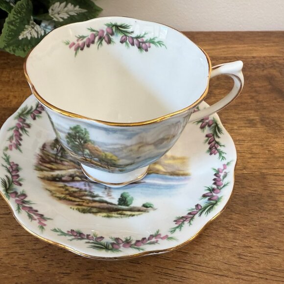 Royal Albert Road To The Isles Traditional British Songs Cup Saucer Highland - Picture 3 of 7